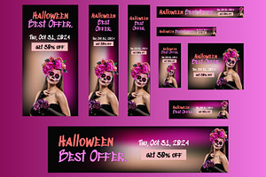 Halloween Best Offer Web Banner Ads, an UI Kit Template by CreativeShaper
