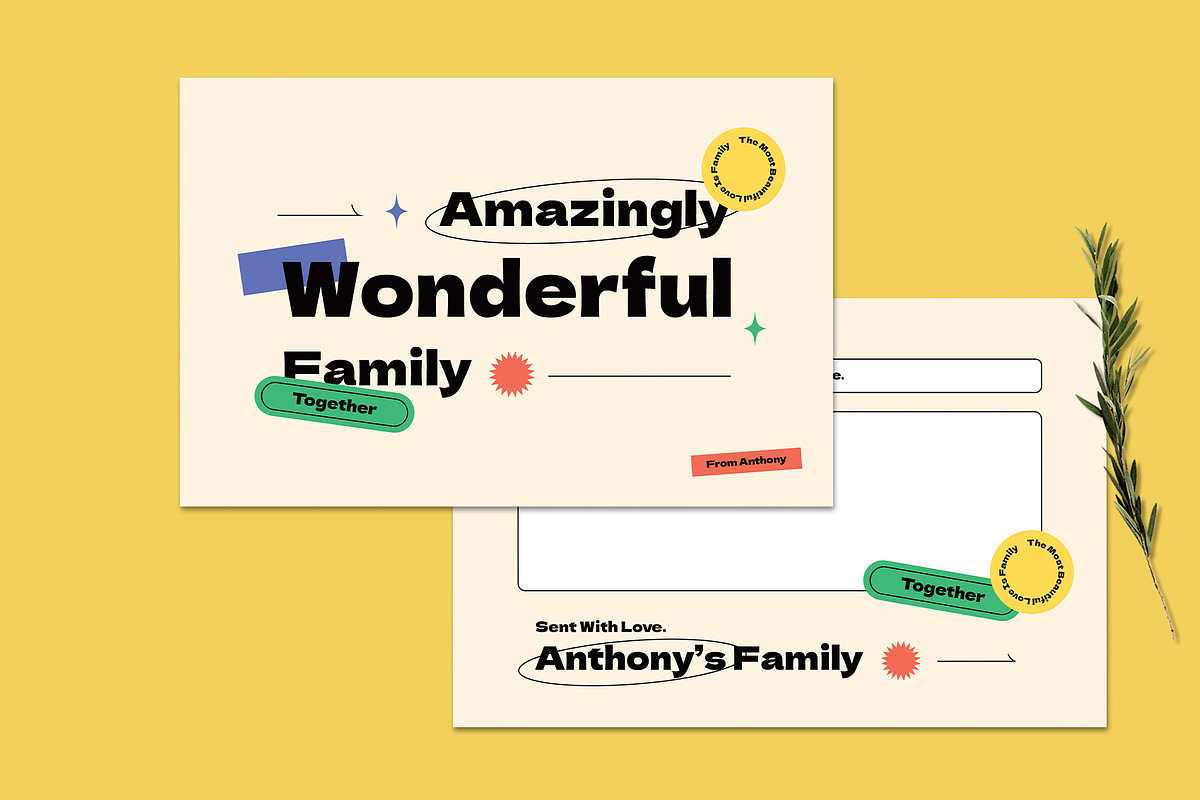 Family Greeting Card Template, a Card Template by Neermana