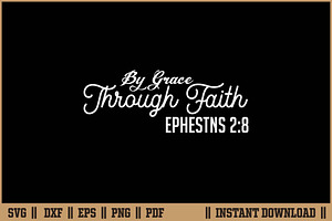 By Grace Through Faith Christian SVG, a Seasonal Illustration by Handy Arts Studio