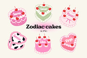 Zodiac cakes vector icons, a Decorative Illustration by yabluko_draws (Thumbnail 1 of 5)