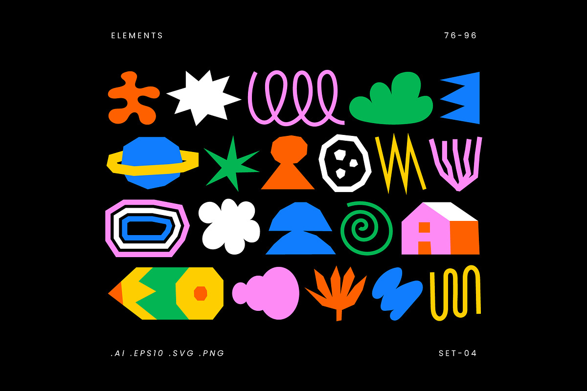 Colorful Doodle Elements, an Object Graphic by Léo Alexandre (Photo 5 of 16)