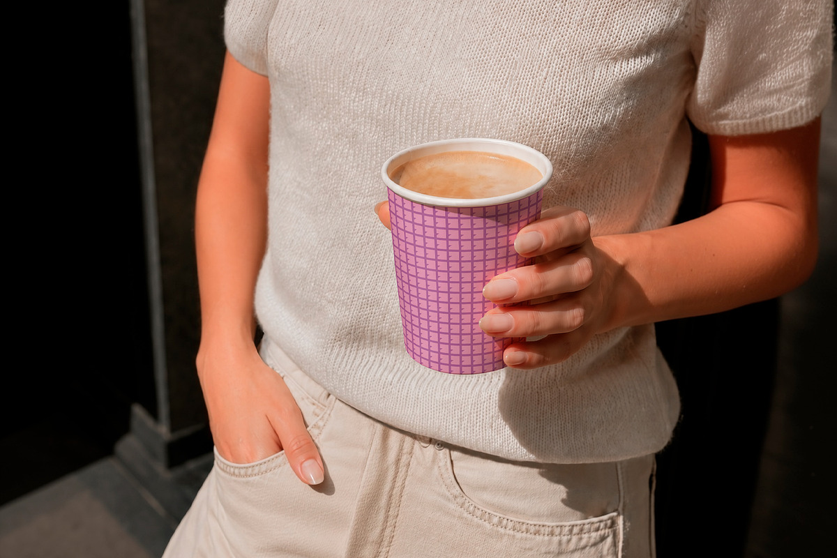 Takeaway Paper Coffee Cup Mockup, a Cups & Container Mockup by The Rose Project (Photo 3 of 3)