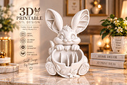Bunny Organizer 3D Print STL, an Animal 3D Model by Creative Art (Thumbnail 1 of 4)