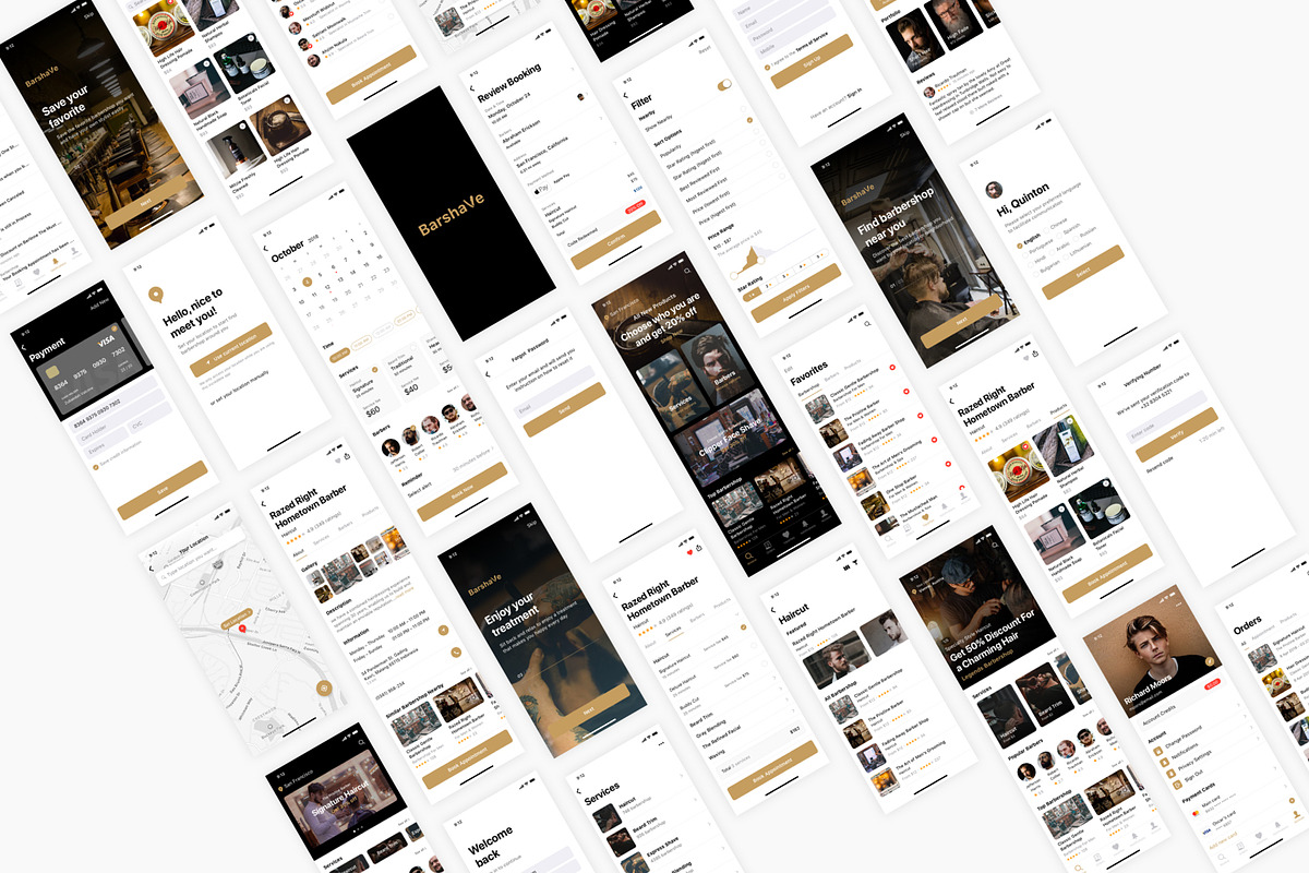 Barbershop & Hairdresser App, an UI Kit Template by flr.24 (Photo 2 of 2)