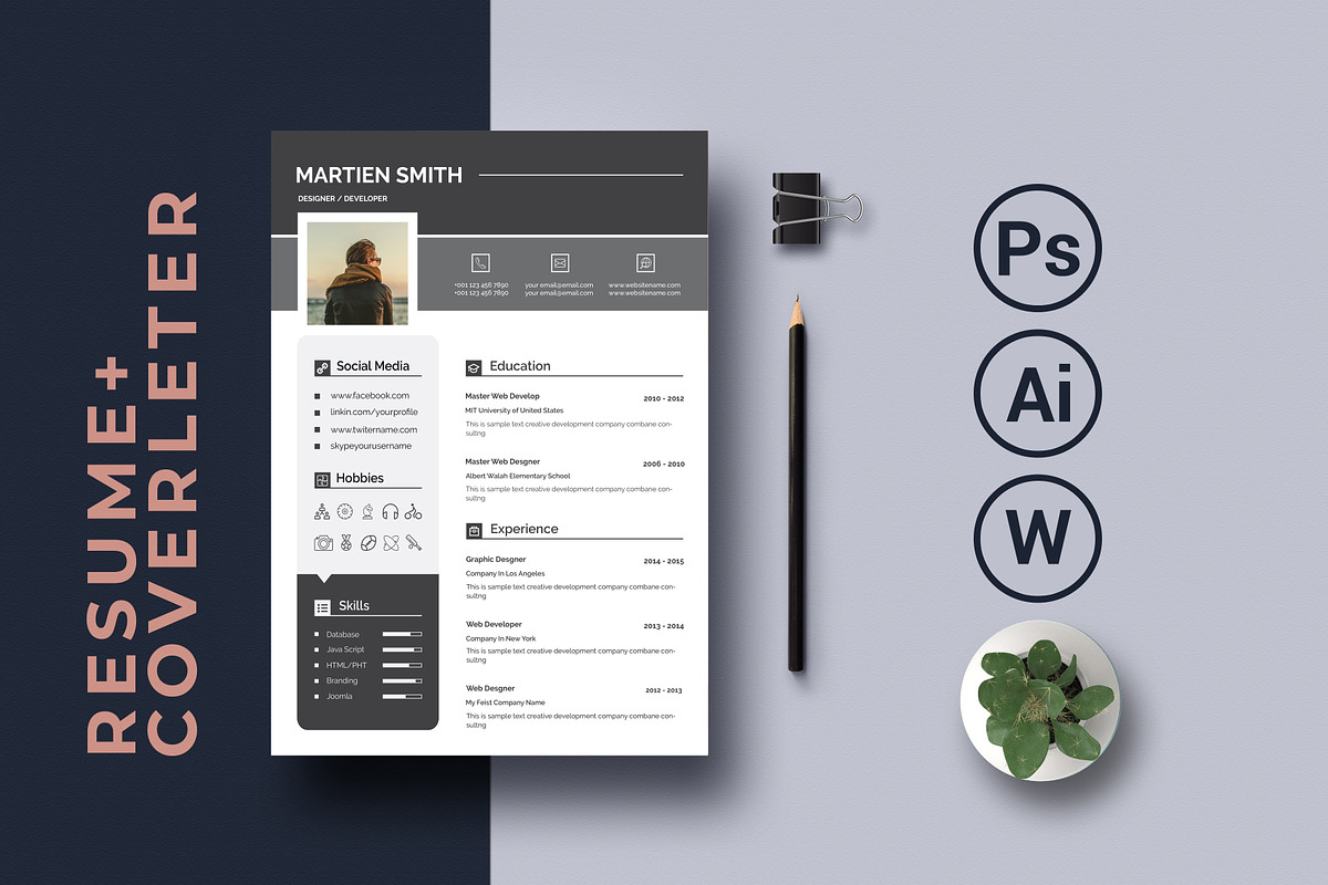 Professional Resume CV Template, a Resume Template by Blackcloud_Creations (Photo 8 of 8)