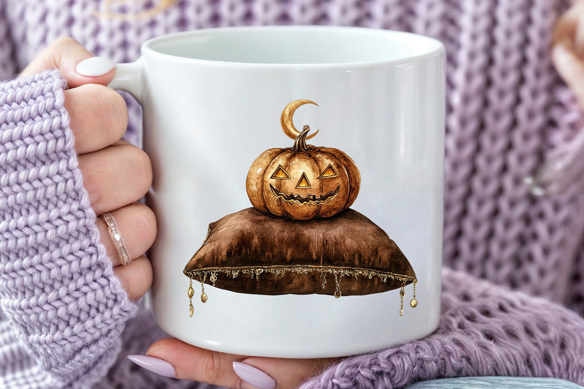 Luxury Brown & Gold Halloween Clipar, an Illustration by Rose Art (Photo 7 of 7)