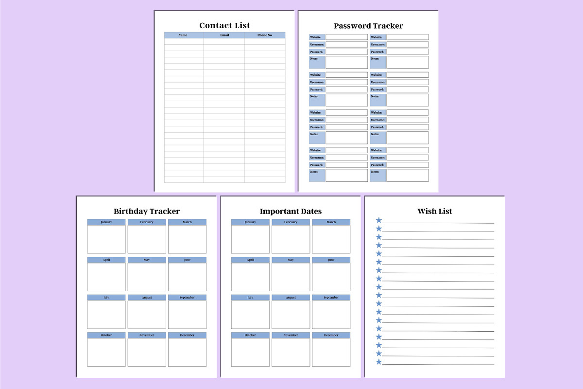 5 Year Monthly Planner 2024-2028 KDP, a Stationery Template by Shumaya (Photo 6 of 6)