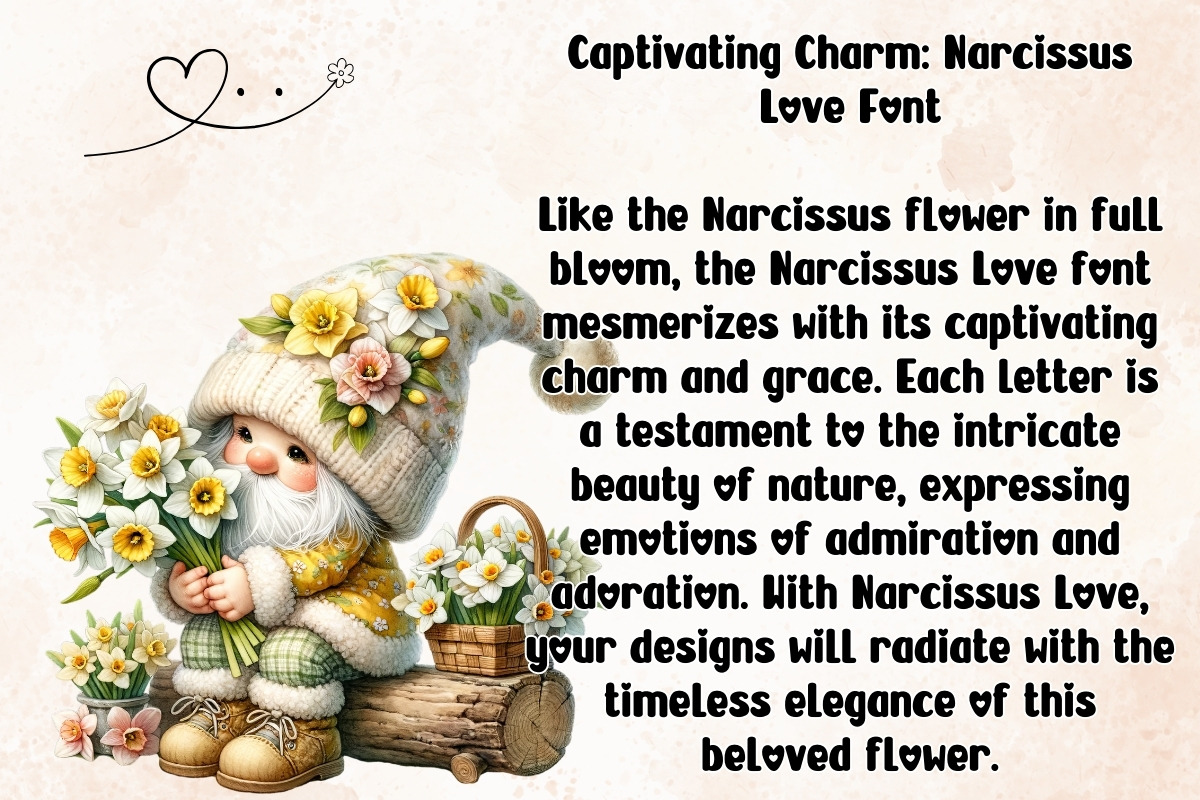 Narcissus Love - Handwritting, a Handwritten Font by Charmingbear59.design (Photo 3 of 5)