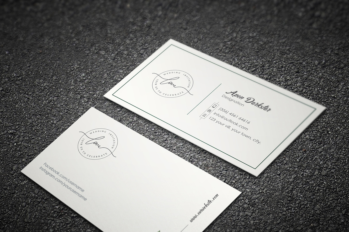 Wedding Photography Business Card, a Business Card Template by TelaTemplates (Photo 4 of 8)