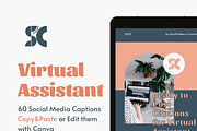 Social Media Captions For VAs, a Social Media Template by SmallMakersContent (Thumbnail 1 of 4)