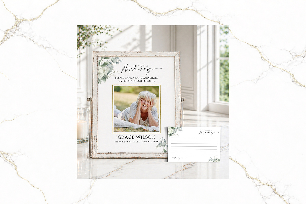 Share a Memory Sign & Card CV FR007, a Poster Template by TyphoonStudio (Photo 1 of 6)