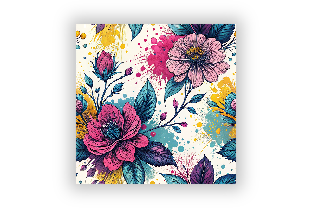 Colorful Paint Splatter Patterns, a Pattern Graphic by FloridPrintables (Photo 6 of 10)