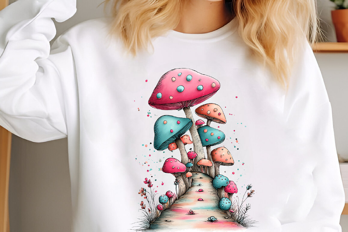 Whimsical Mushroom Pathways Clipart, an Illustration by designcity5 (Photo 3 of 5)