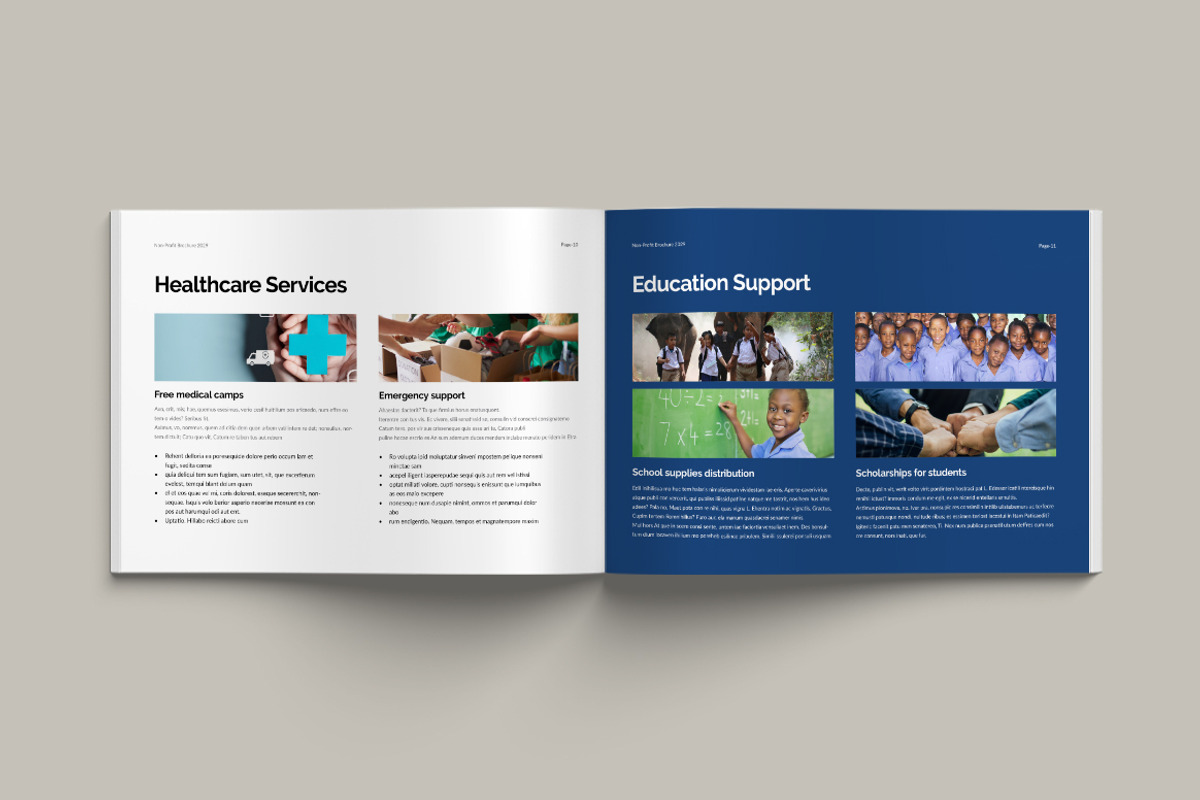 Nonprofit Charity Brochure Landscape, a Brochure Template by Pixelpick (Photo 6 of 9)