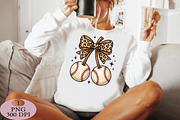 Baseball Cherries Coquette Bow Png, an Illustration by Daily.Designs (Thumbnail 2 of 5)