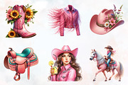 Cowgirl Summer Clipart, a Seasonal Illustration by RobertsArt (Thumbnail 4 of 8)