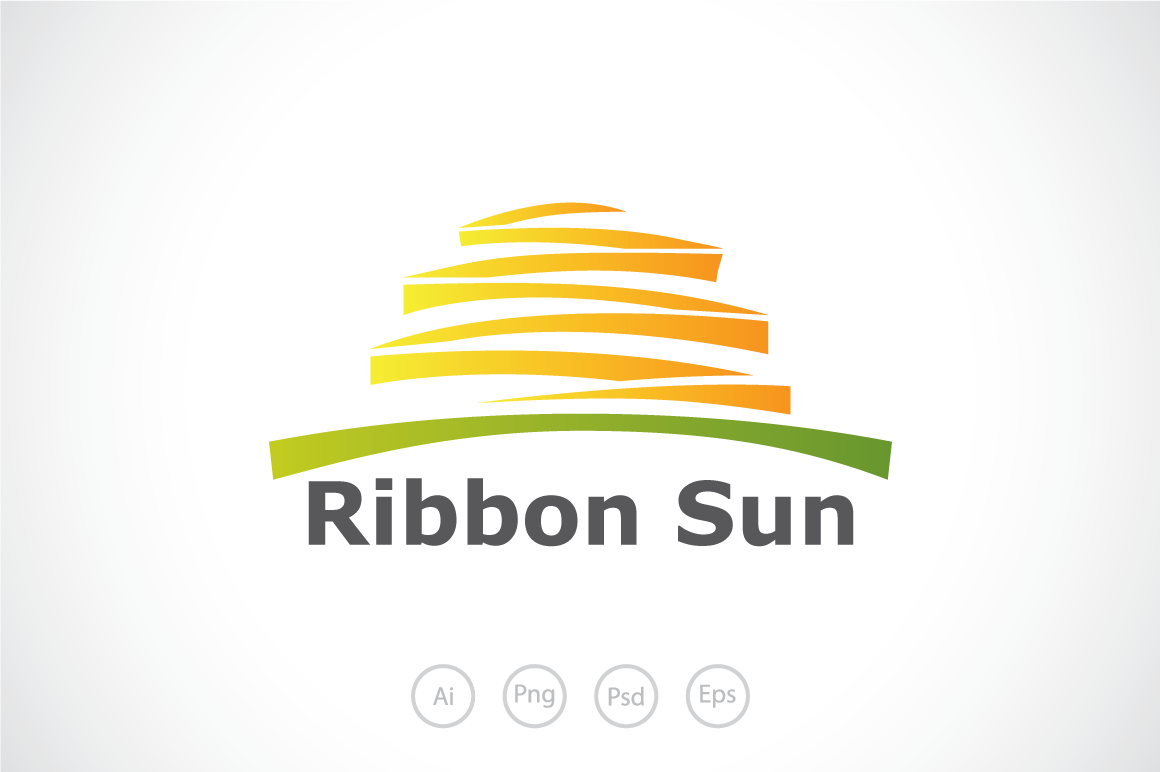 Ribbon Sunset Logo Template, a Branding & Logo Template by Heavtryq Design