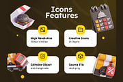 Food Delivery 3D Icons, an Object 3D Model by Rakata Studio (Thumbnail 2 of 7)