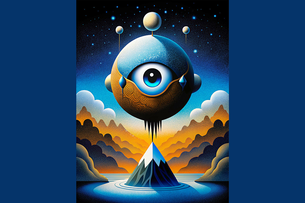 Surreal Cosmic Eye Clipart, a Decorative Illustration by StockVerse Creative (Photo 3 of 4)