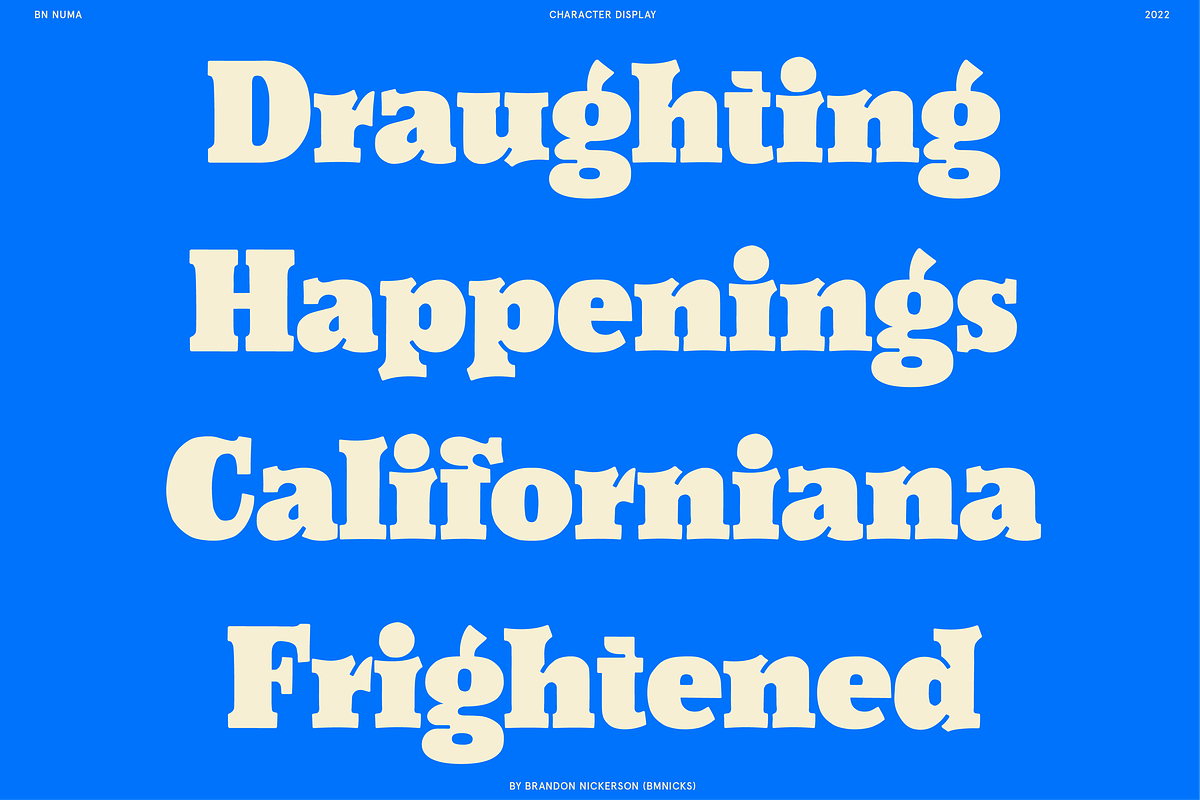 Numa - A Playful Display Typeface, a Font by Bnick (Photo 4 of 11)