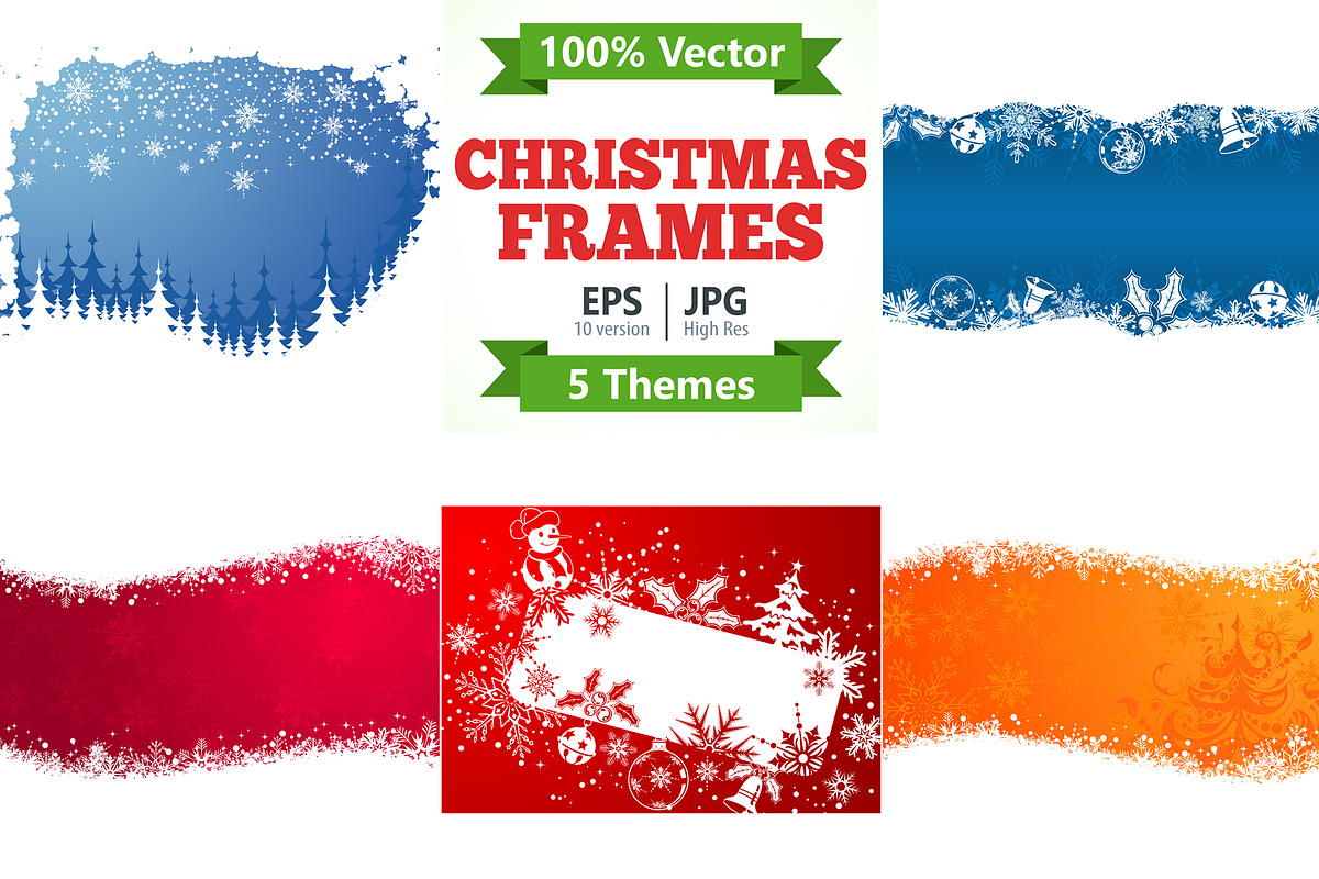 Christmas and New Year Frames, a Decorative Illustration by TAlex (Photo 1 of 6)