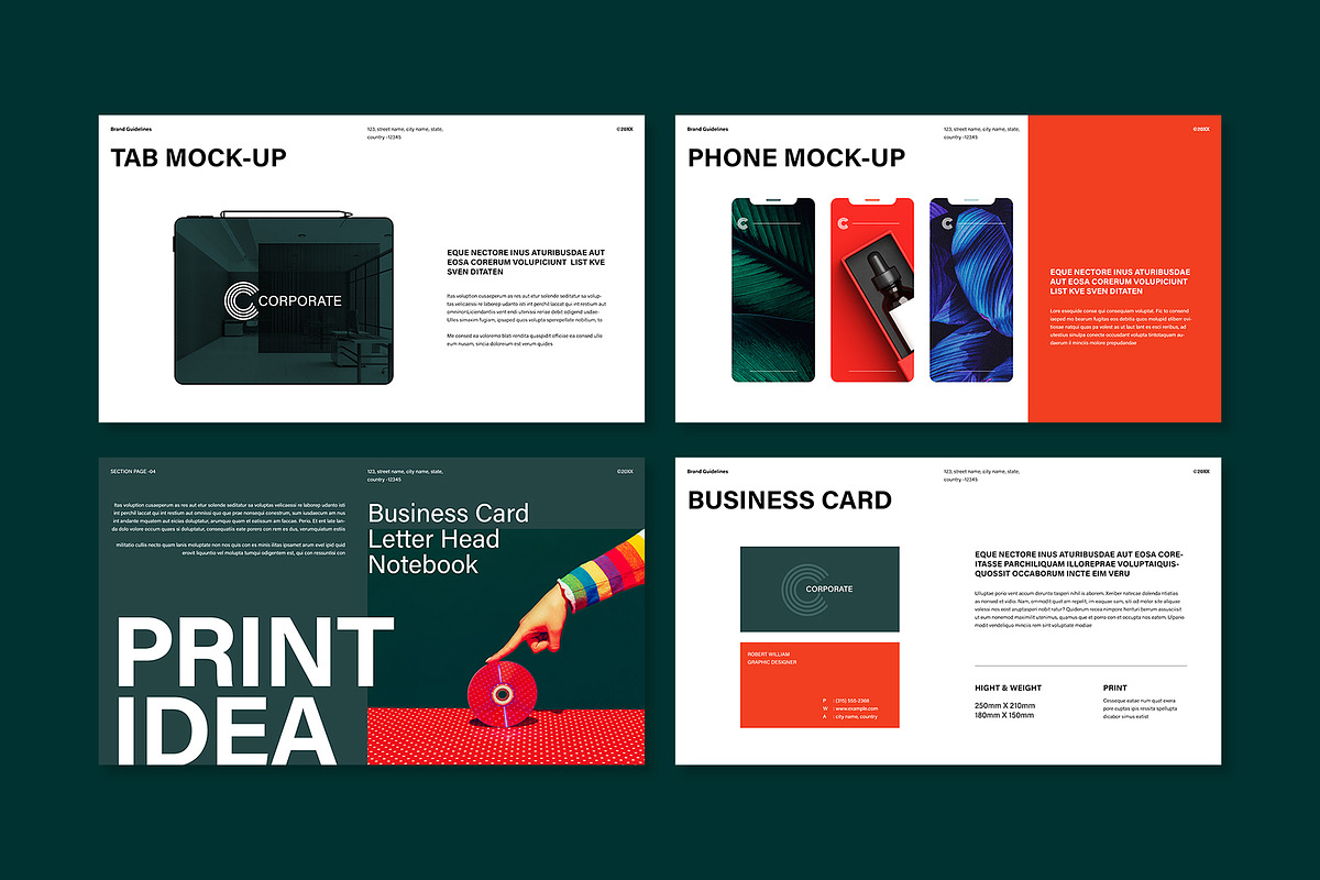 Professional Brand Identity Template, a Presentation Template by E-Type (Photo 5 of 7)