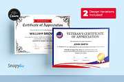 American Service Certificate Canva, a Card Template by Snapybiz (Thumbnail 1 of 11)