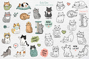 Cute Cat Clipart, an Object Graphic by Watercolor dreams (Thumbnail 2 of 3)