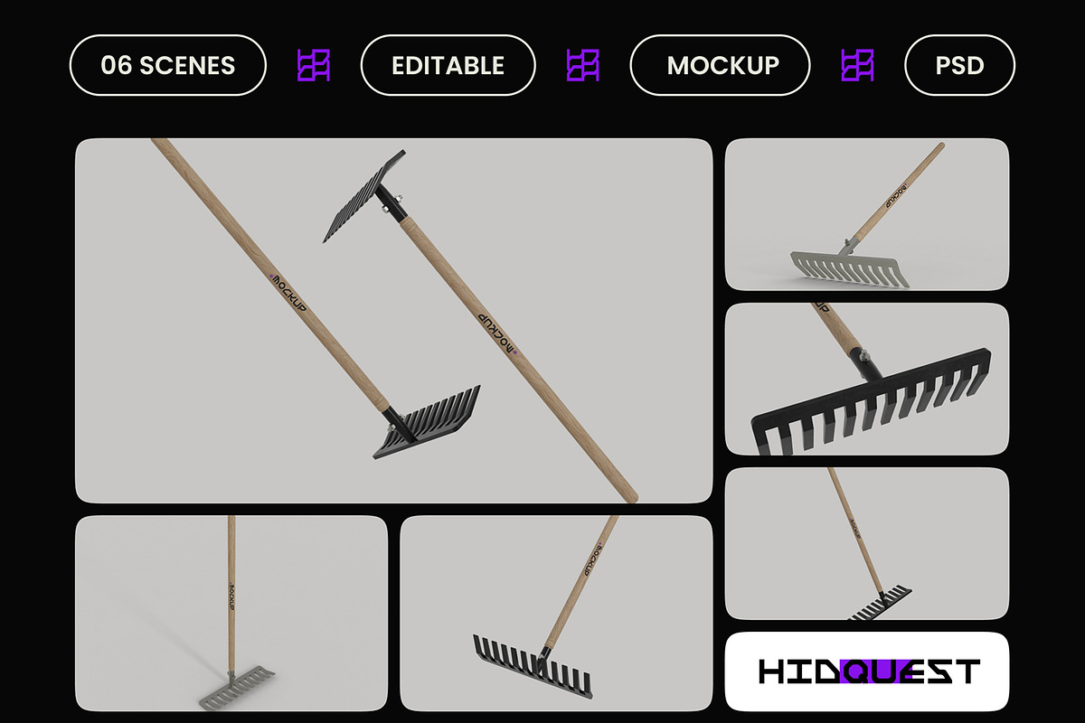 Iron Rake Mockup, a Household Mockup by hiddemaru (Photo 2 of 4)