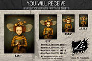 Honeybee Girl, Whimsy Collage Pages, a Person Illustration by Digital Art Mahdiseño (Thumbnail 2 of 9)