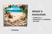 Beach Life Tumbler Wrap Template, a Marketing Template by Guavanaboy (Thumbnail 3 of 3)