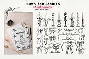 Bows, Candles and Frames. Vector set, an Object Graphic by VerAna (Thumbnail 2 of 12)