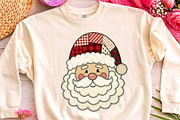 Patchwork Santa Claus Face PNG Art, a Seasonal Illustration by CrexoraLab (Thumbnail 3 of 4)