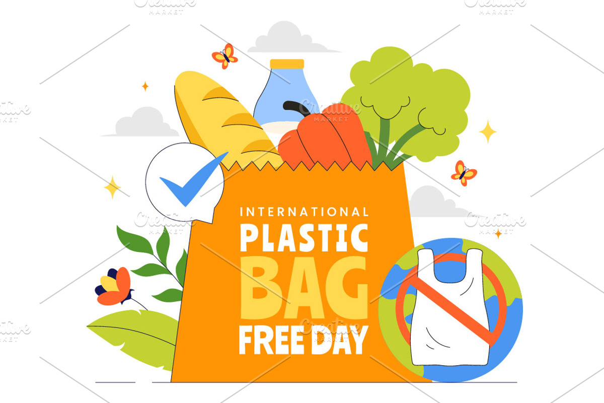 7 International Plastic Bag Free Day, an Object Illustration by denayunebgt (Photo 3 of 4)