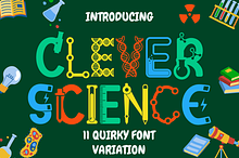 Clever Science – 11 Education Font