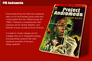 PM Andromeda Sci-Fi & Fantasy Font, a Sans Serif Font by Paper Moon Graphic Supply (Thumbnail 2 of 6)