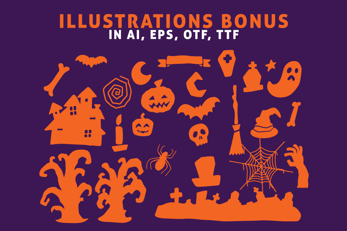 Blacky Sambat - Halloween Font preview 6