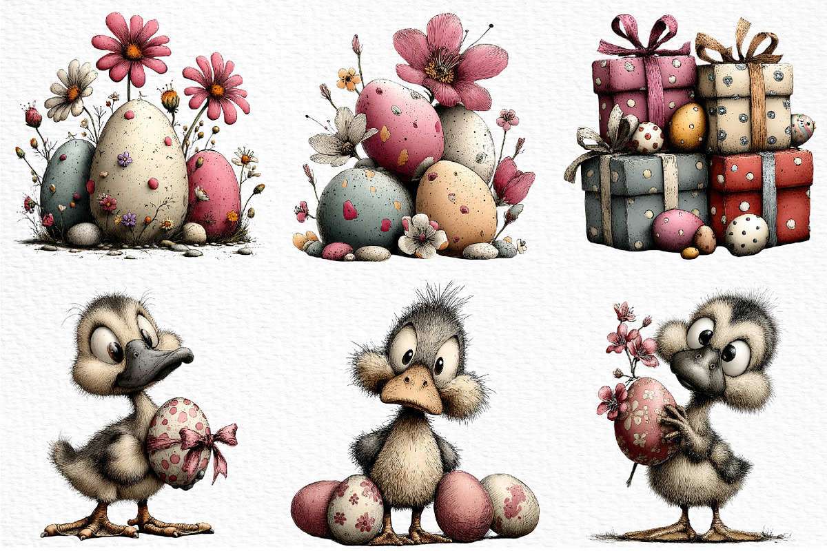 Cute Easter Clipart, an Illustration by Craft Nest (Photo 5 of 11)