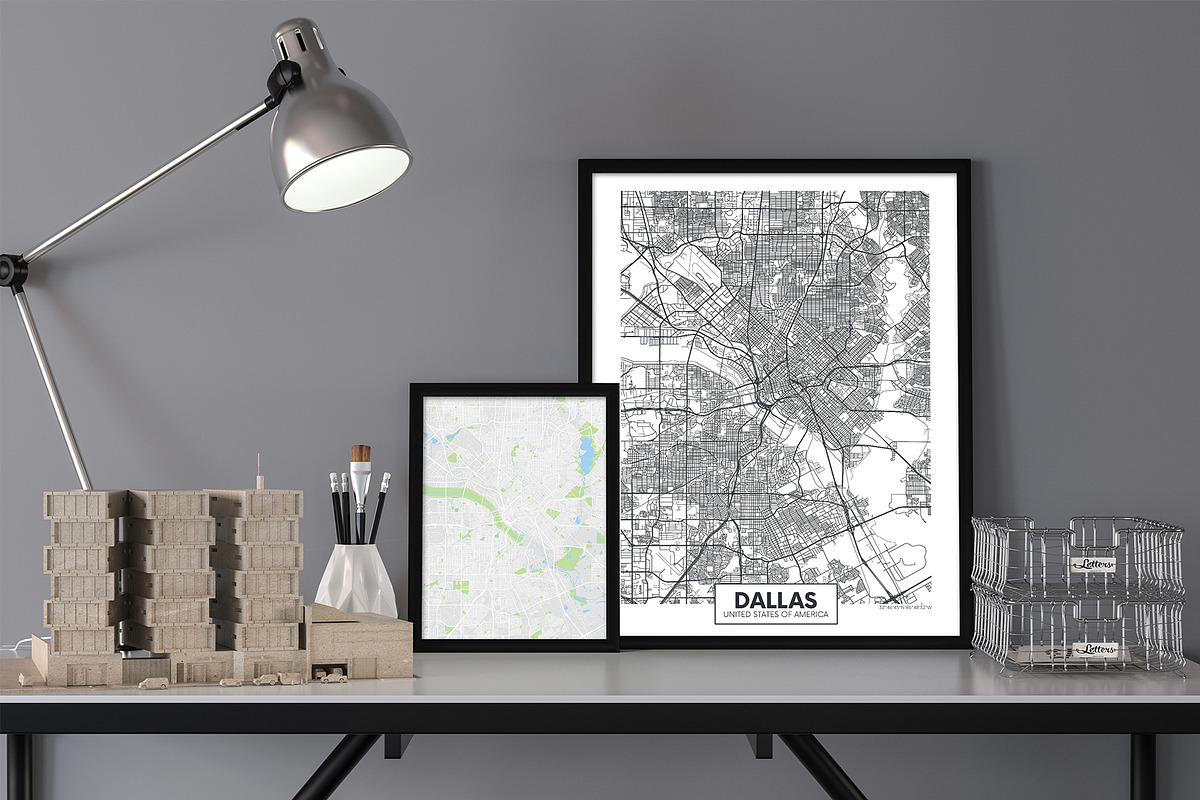 5 maps of USA cities 3, a Transportation Illustration by MaximGertsen (Photo 9 of 10)