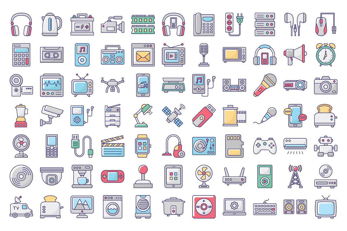 Electric Devices Icons Pack, an Icon by Vector Portal (Photo 2 of 5)