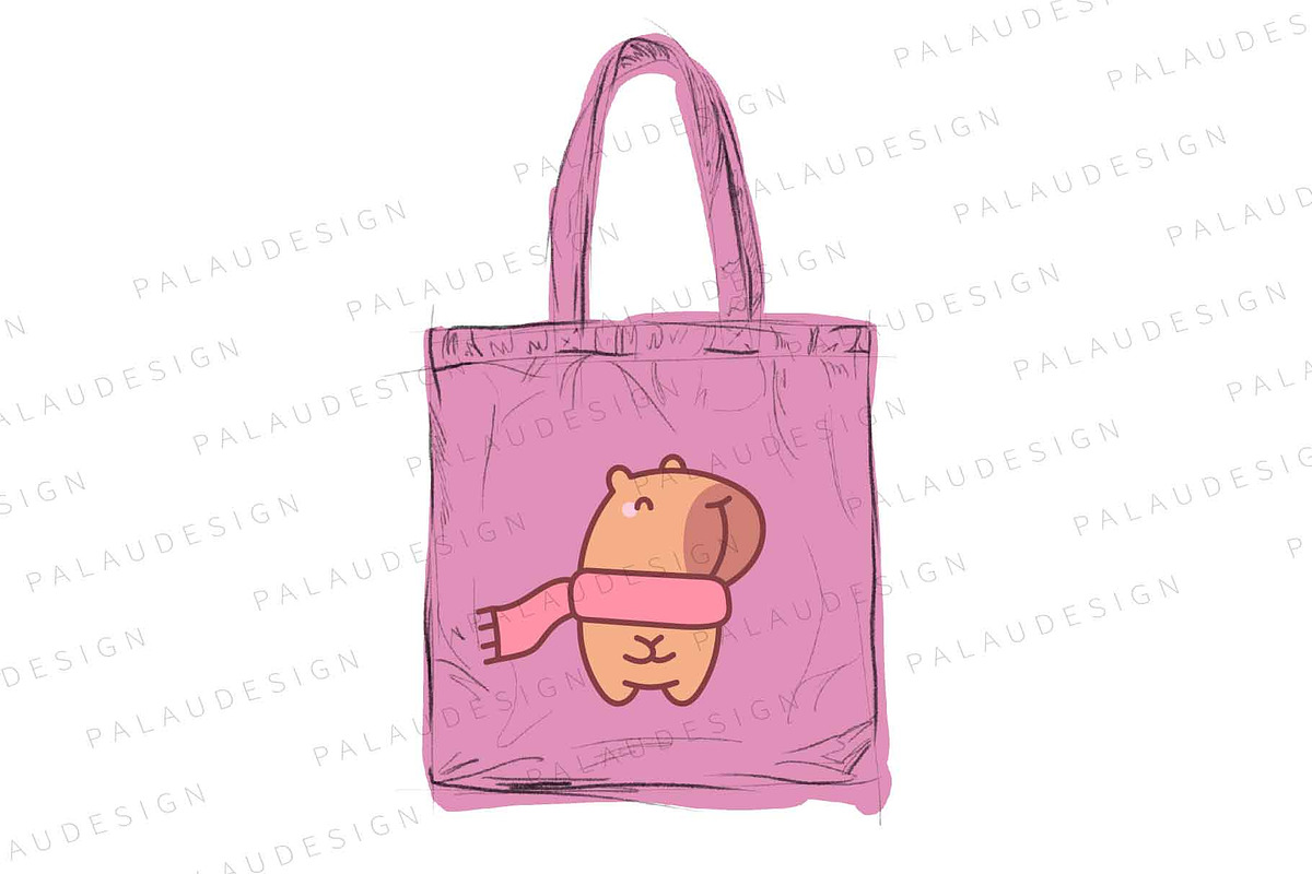 Cute Kawaii Capybaras in Autumn, an Animal Illustration by Palau (Photo 6 of 12)