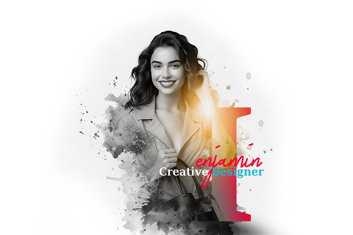 Creative Letter Portrait Template, an Action Add-On by MRI STUDIO (Photo 17 of 42)