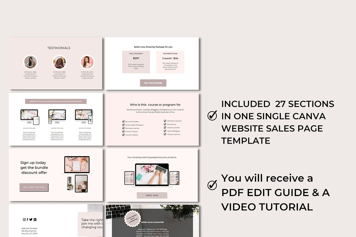 Canva Website Sales Page Template, a Landing Page Template by Deepa Template Studio (Photo 5 of 8)