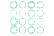 Mint Round Lace Frames, an Illustration by Amanda Ilkov (Thumbnail 3 of 5)