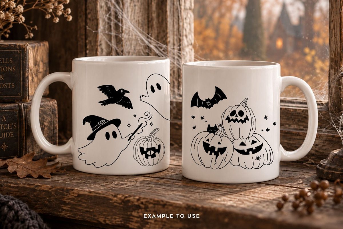 WHIMSICAL HALLOWEEN Clipart Bundle, a Decorative Illustration by InstaDesignPro (Photo 3 of 13)