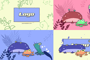 Cartoon Frogs Logo DaVinci Resolve, a Templates & Theme by FlashFXbox