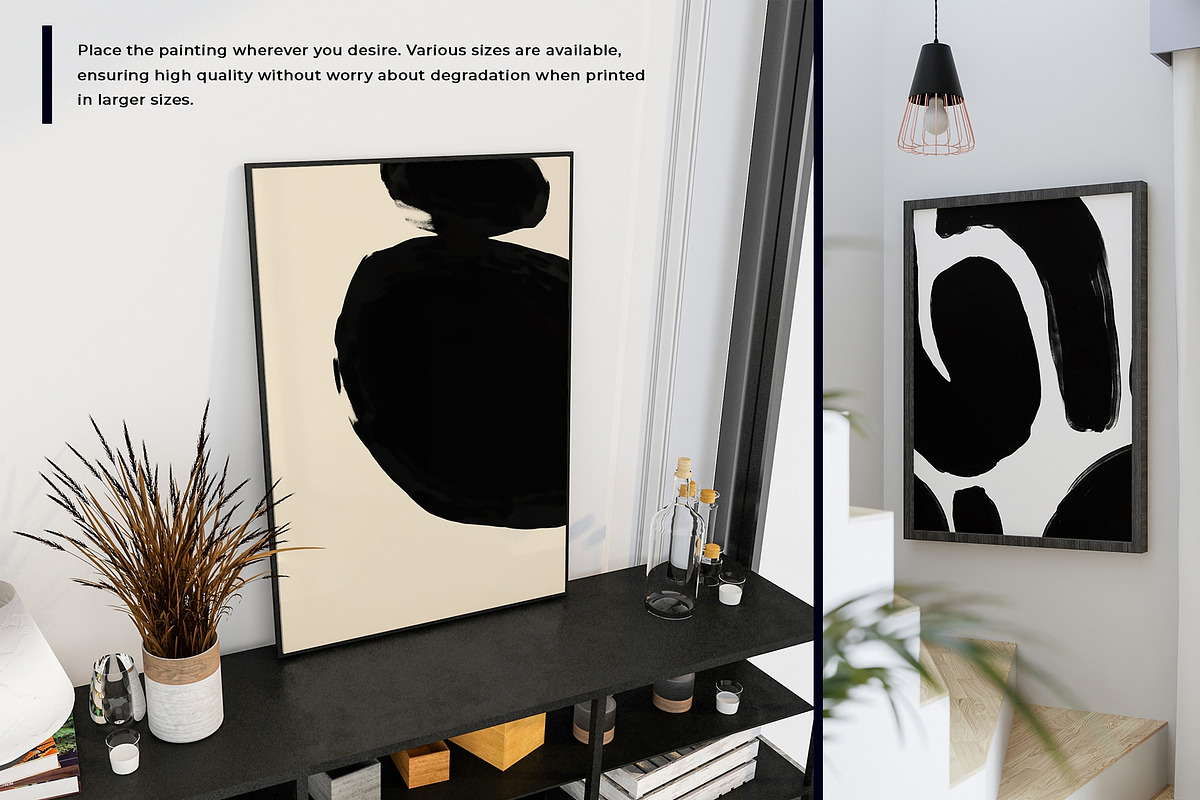 Black Bold Abstract Art Print Bundle, a Decorative Illustration by Vibrand Studio (Photo 5 of 10)