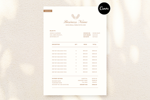 Minimalist Invoice Template, a Stationery Template by Creatif Foundry