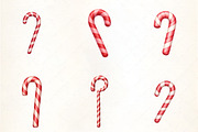Festive Candy Cane Ornament Clipart, an Illustration by CrexoraLab (Thumbnail 3 of 5)