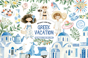 Greek Island Clipart Bundle, an Illustration by TatiMockup (Thumbnail 1 of 7)